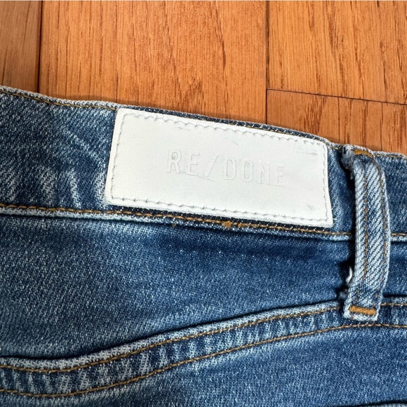 RE/DONE High-Rise Ankle Crop Jeans Dusk Destroy Size 30 - Picture 9 of 16